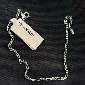 10 inch sterling sliver anklet